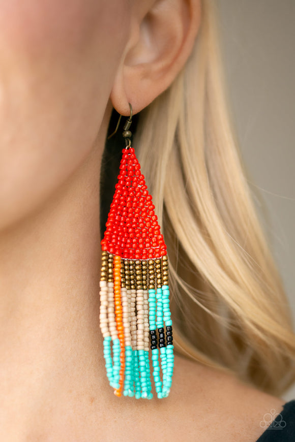 Beaded Boho Red