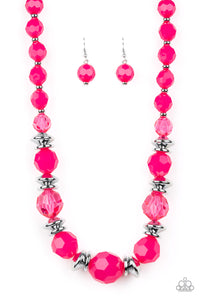 Dine and Dash Pink Necklace