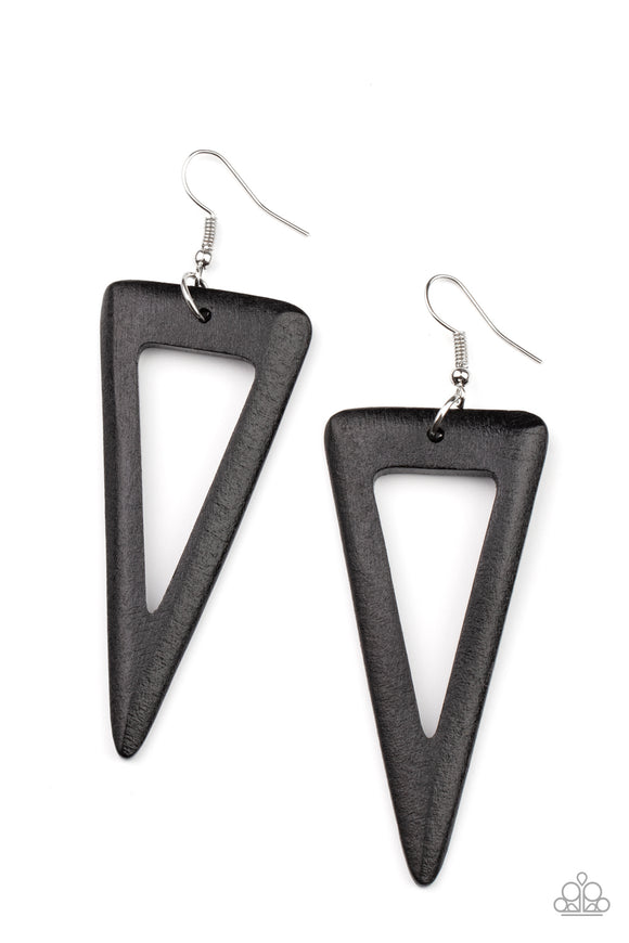 Bermuda Backpacker Black Earring